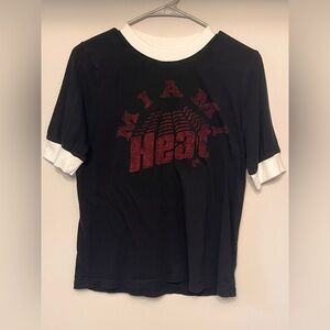 Miami Heat Ringer Tee Women’s Medium vintage style retro